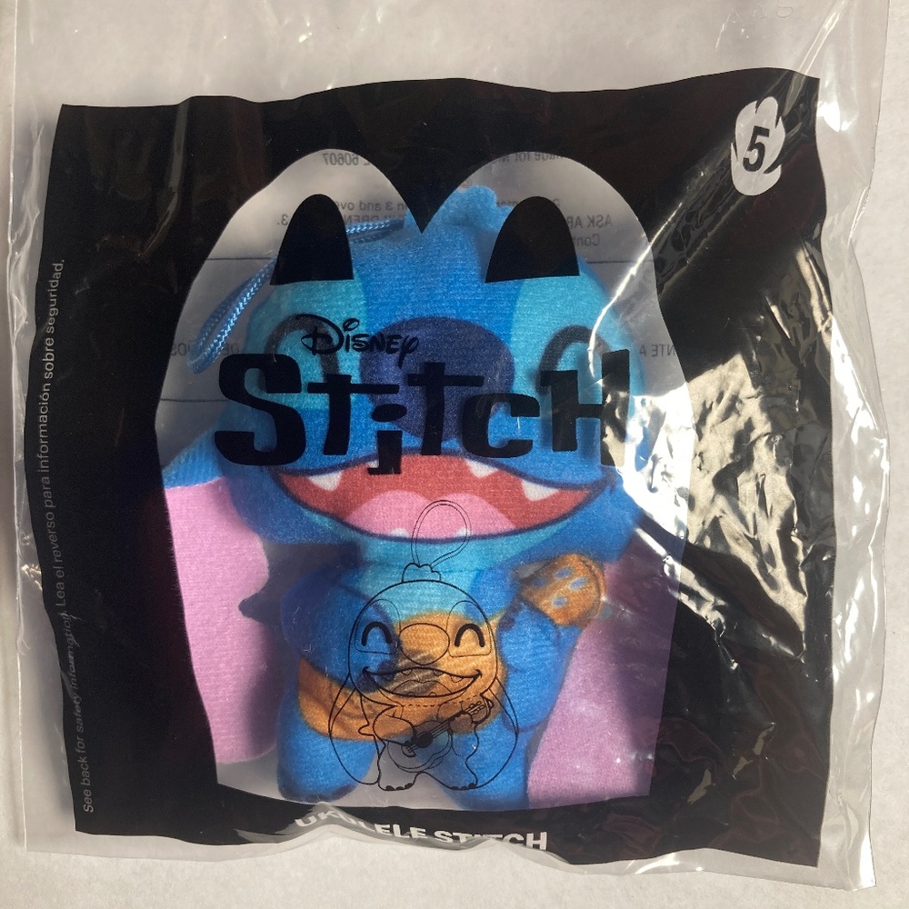 Adorable Stitch with Ukulele Happy Meal Toy, NWT